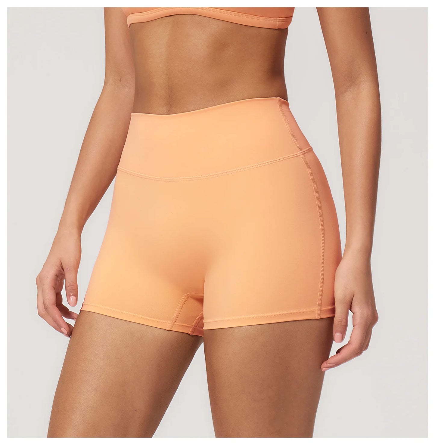 JUREN Yoga Shorts Women Fitness Shorts Running Cycling Shorts Breathable Sports Leggings High Waist Summer Workout Gym Shorts