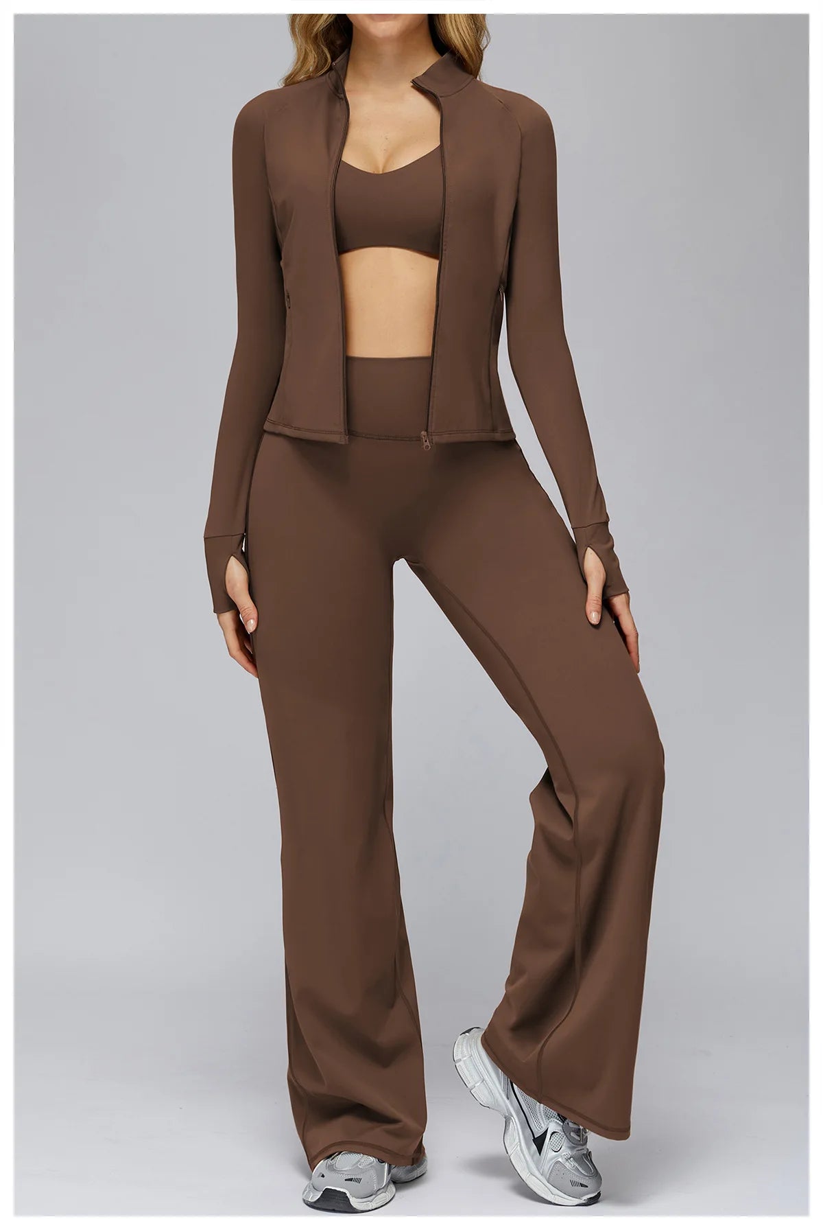 High Waist Wide Leg Yoga Pants Women Butt Lift Workout Trousers Flare Leggings Tummy Control Gym Fitness Straight Leg Bottoms