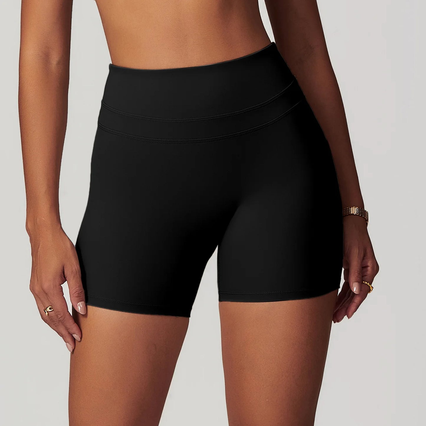 JUREN High Waist Sports Short Women Yoga Shorts Breathable Fitness Tight Women Yoga Legging Shorts Cycling Athletic Gym Shorts