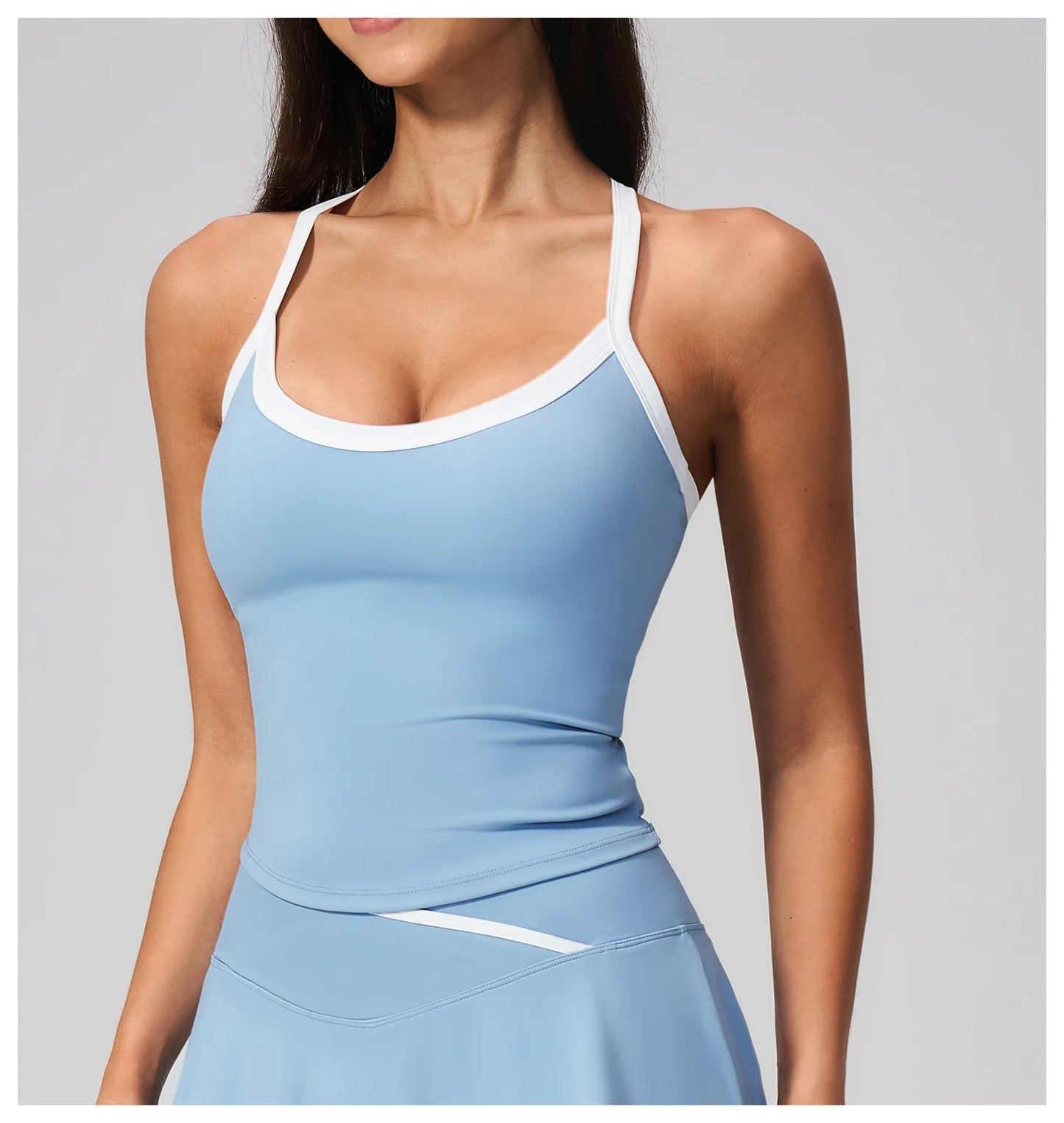 Summer Sports Bra Fitness Vest with Chest Pad Summer Shockproof Bra Nude Feeling Suit Pilates Training Yoga Top Yoga Clothing
