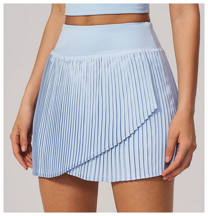 Yoga Pleated Skirt Sports Skirt for Women Quick-drying Badminton Tennis Trousers Skirt Fitness Half-body Pleated Skirt Shorts