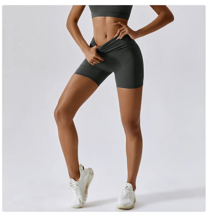Sports Short Women Yoga Legging Shorts Squat Proof High Waist Running Fitness Shorts Quick Drying Cycling Workout Gym Shorts