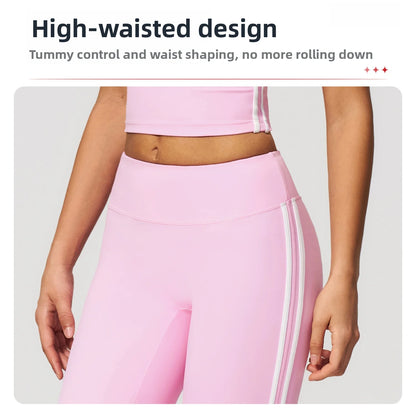 Yoga Capri Pants Women Fitness Leggings Running Cycling Pants Breathable Sports Leggings High Waist Summer Workout Gym Clothing