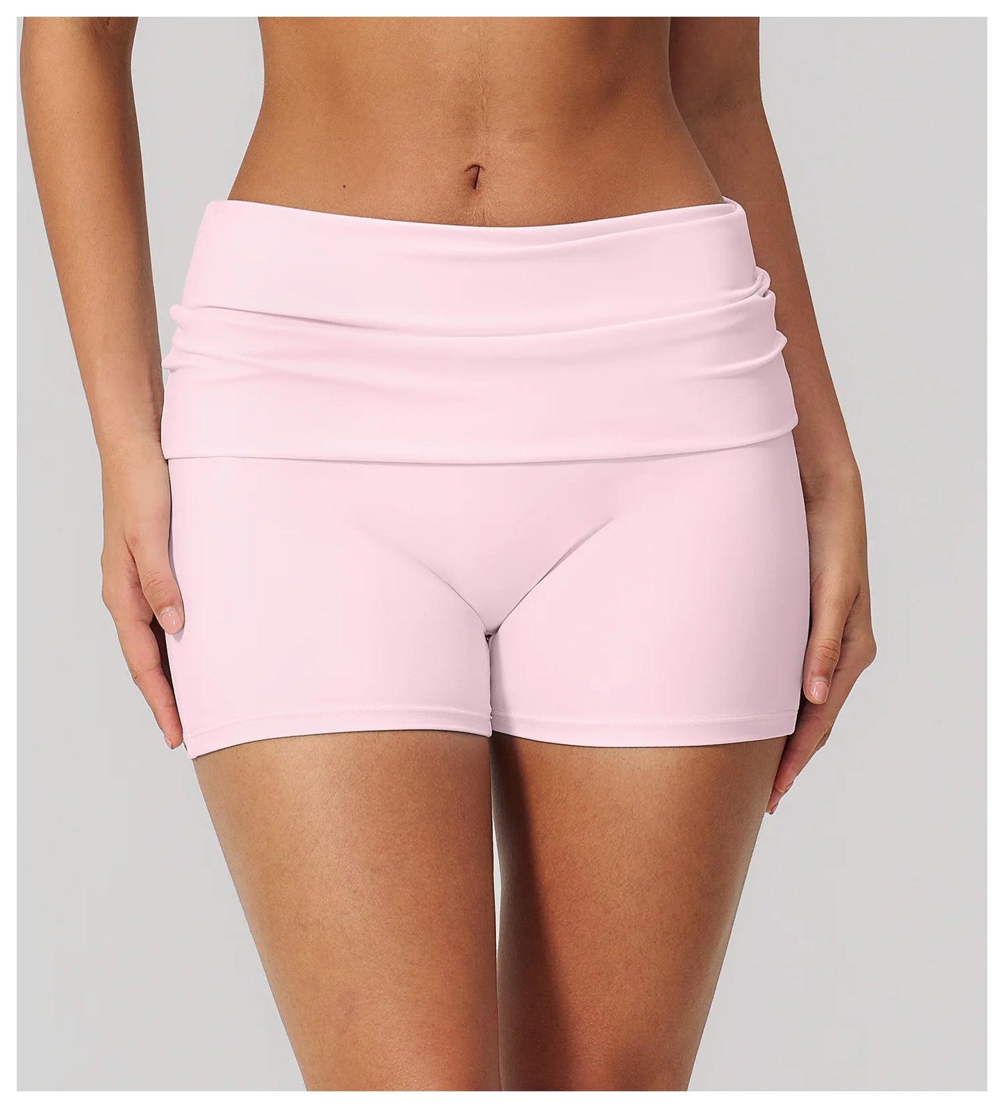 Summer Fold Over Waist Fitness Shorts Women Workout Shorts Yoga Shorts Lift Butt Fitness Shorts Women Running Push Up Gym Shorts