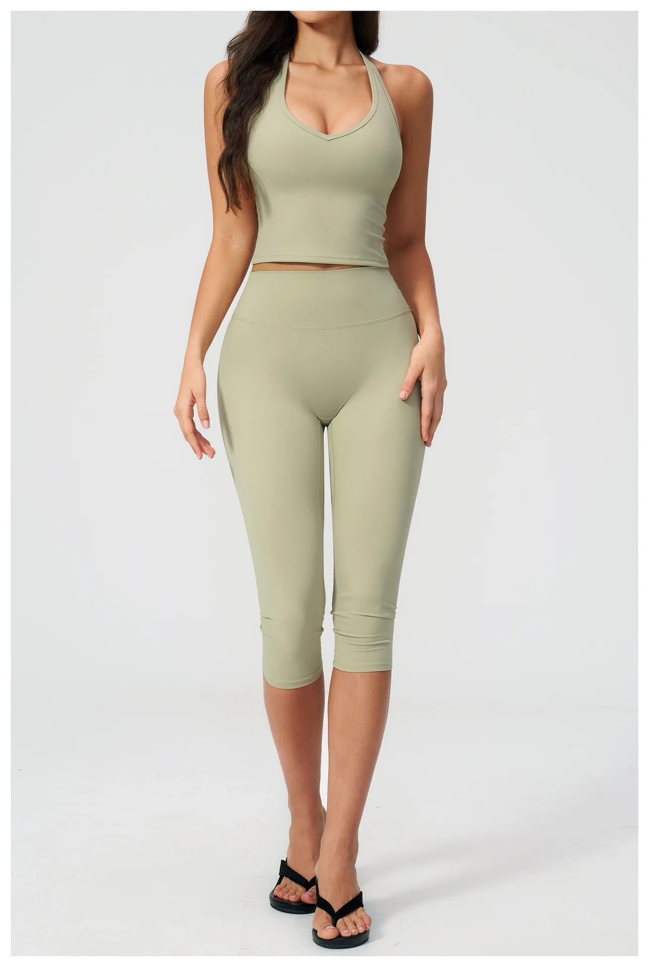 Yoga Capri Pants Women's Pants Sporty Leggings Woman Tracksuits Push Up Gym Fitness Legging Running Athletic High Waist Leggings