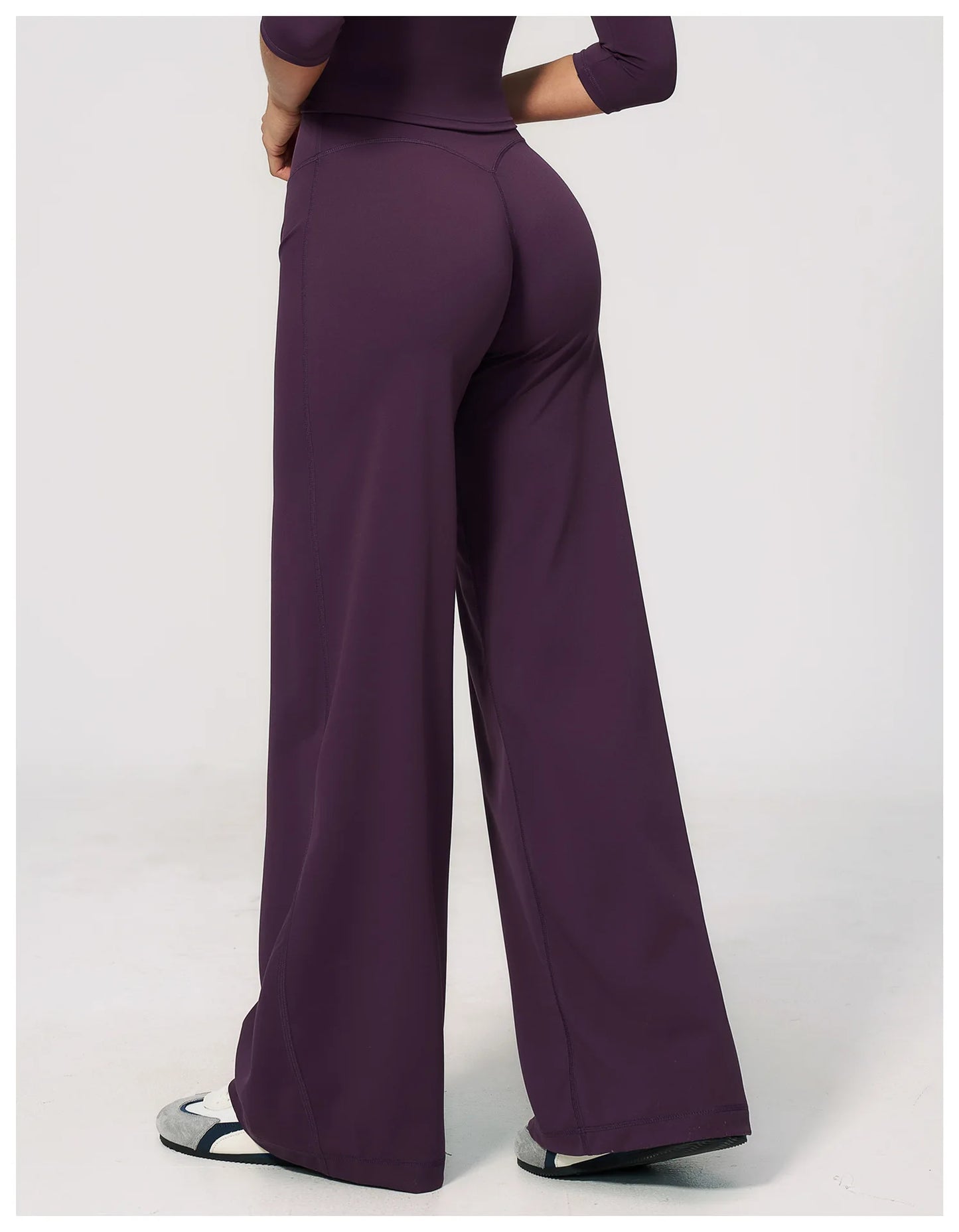 Yoga Pants Women Straight Leg Bottoms Women's Mid-Waist Fitness Pants Gym Leggings Naked Feel Pilates Running Sports Trousers