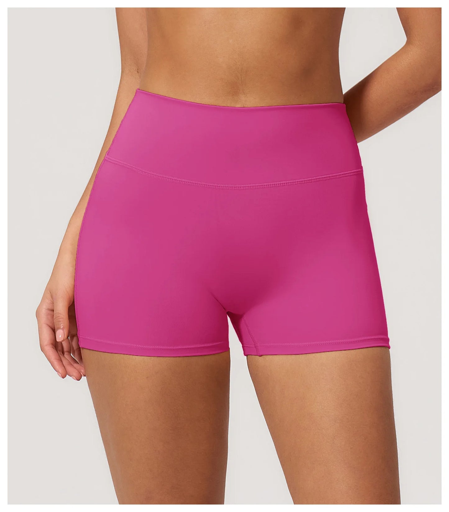 JUREN Yoga Shorts Women Fitness Shorts Running Cycling Shorts Breathable Sports Leggings High Waist Summer Workout Gym Shorts