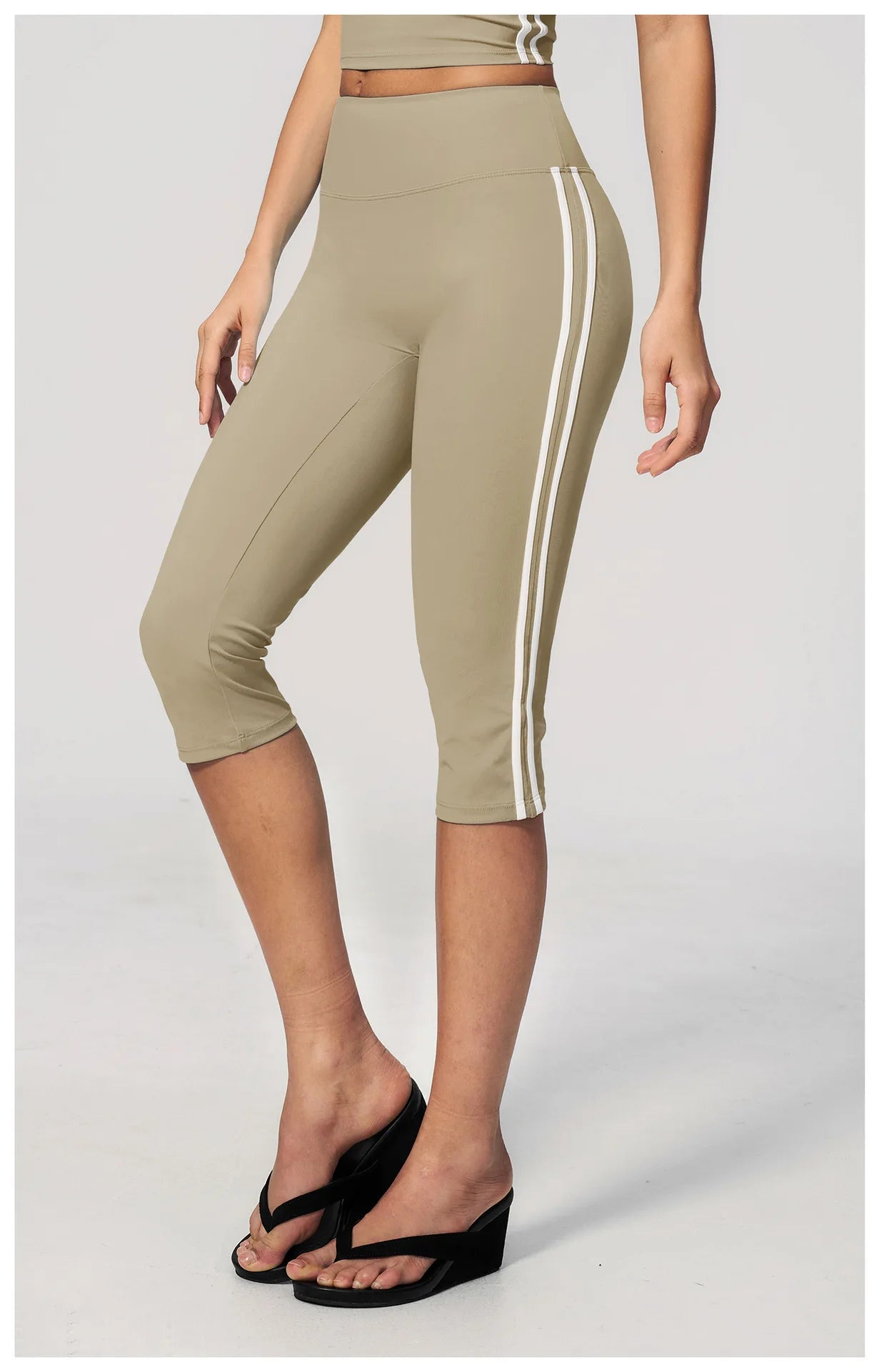 Yoga Capri Pants Women Fitness Leggings Running Cycling Pants Breathable Sports Leggings High Waist Summer Workout Gym Clothing