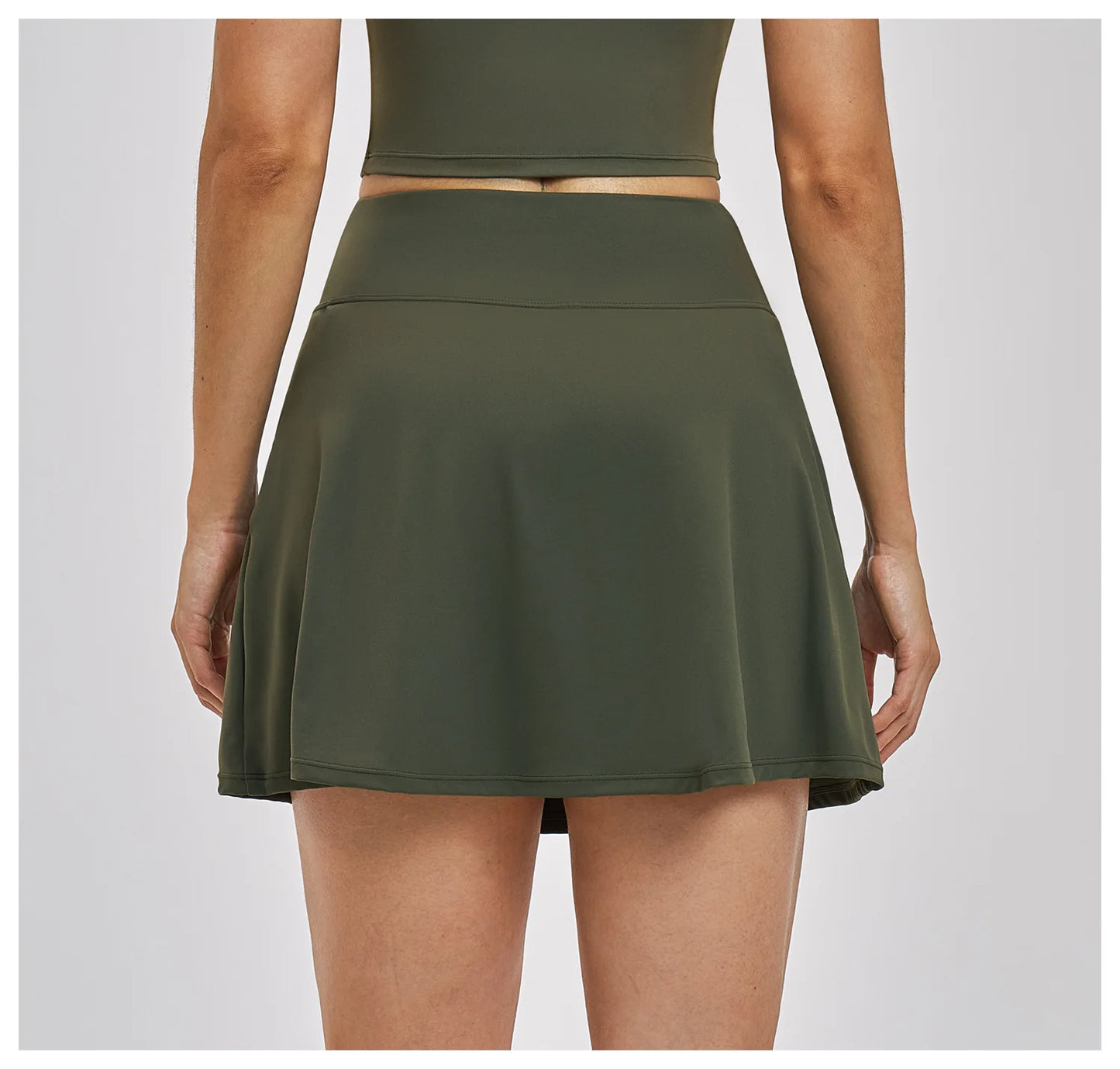 Outdoor Sports Yoga Skirt Women Badminton Tennis Skirt High Waist Breathable Sweat Skirt Active Athletic Yoga Fitness Skirt