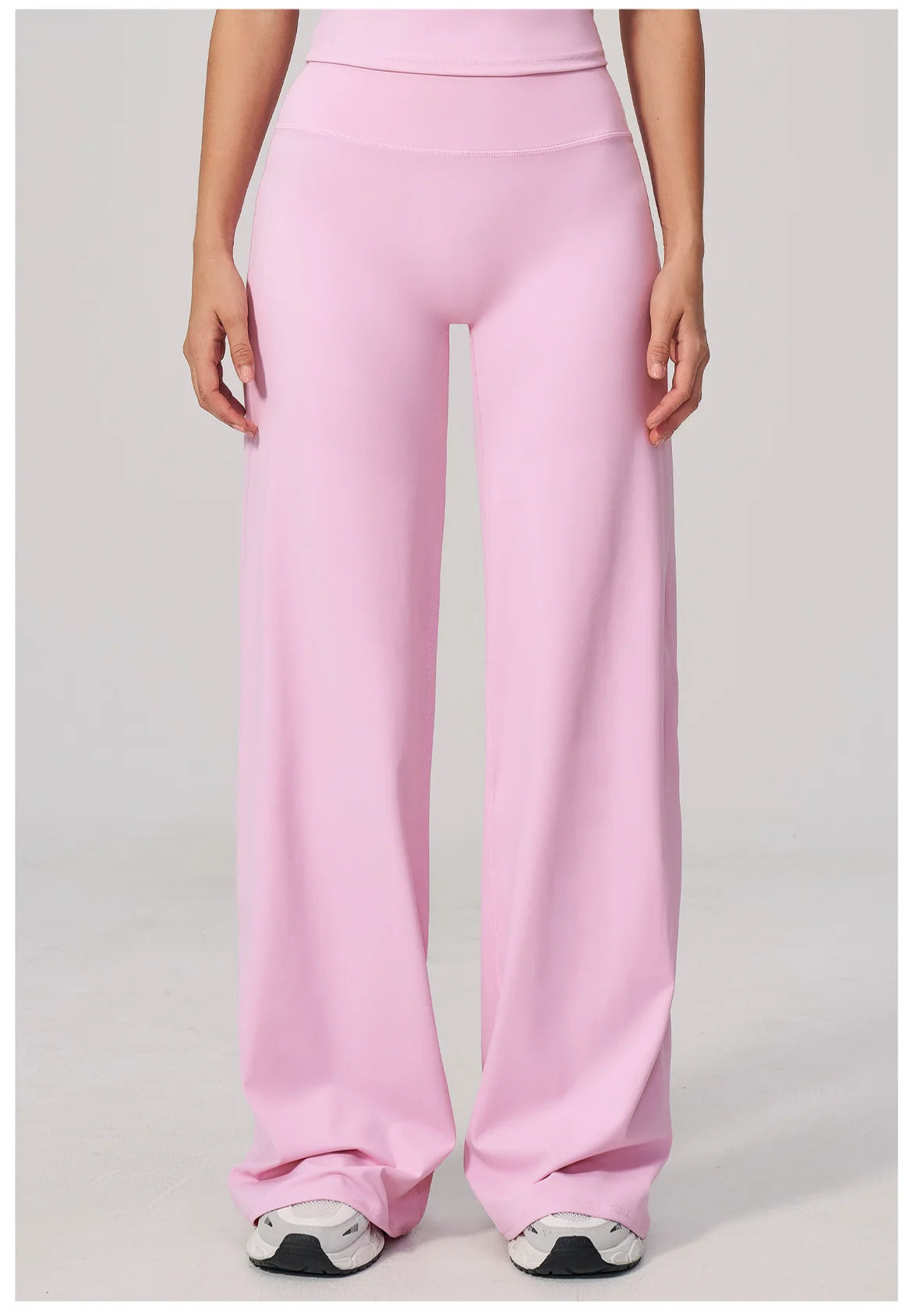 High Waist Wide Leg Yoga Pants Women Butt Lift Workout Trousers Flare Leggings Tummy Control Gym Fitness Straight Leg Bottoms