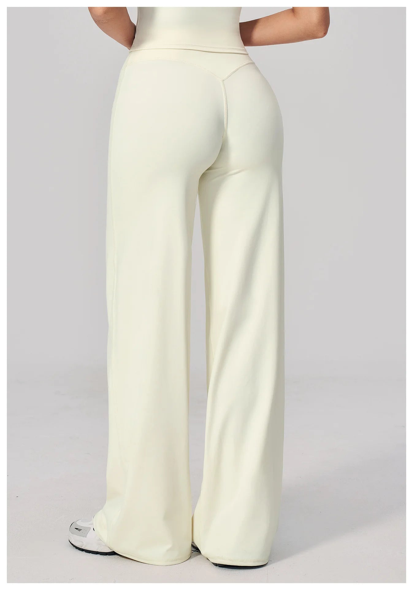 High Waist Wide Leg Yoga Pants Women Butt Lift Workout Trousers Flare Leggings Tummy Control Gym Fitness Straight Leg Bottoms
