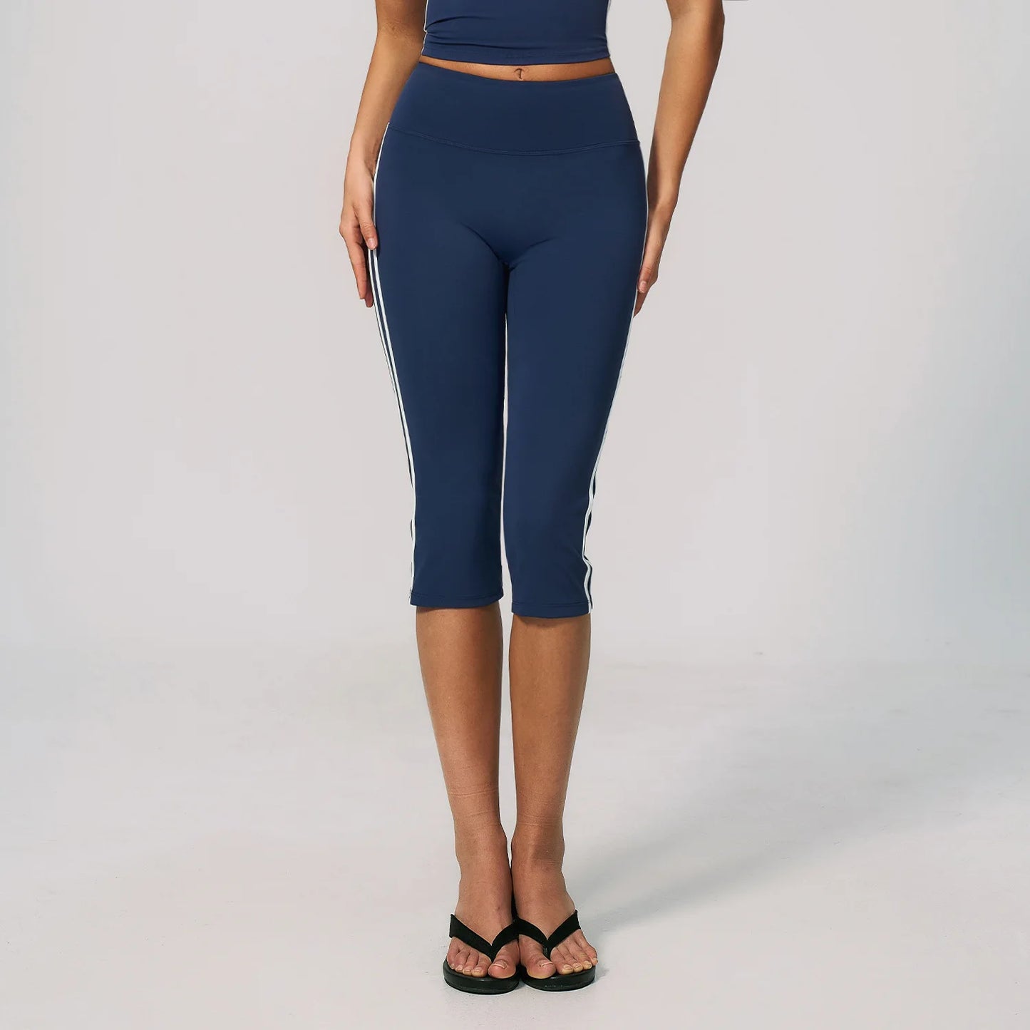 Yoga Capri Pants Women Fitness Leggings Running Cycling Pants Breathable Sports Leggings High Waist Summer Workout Gym Clothing