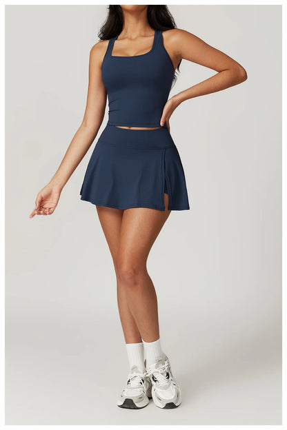 Summer Slim Yoga Shorts Women Short Skirts Ultra Short Mini Skirts Gym Exercise Running Fitness Tennis Anti-Light Sports Skirts