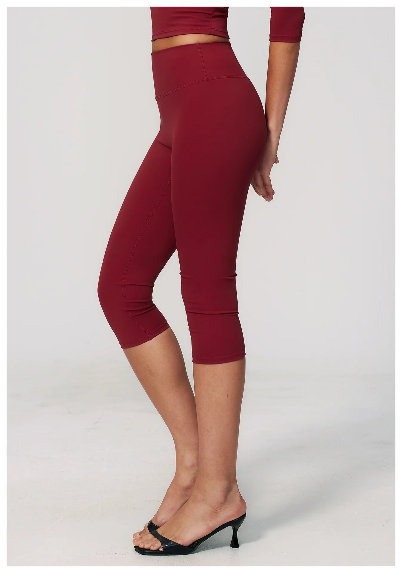 Women's High Waist Yoga Capri Pants Butt Lift Leggings Squat Proof Tummy Control Workout Sports Breathable Running Summer Tights