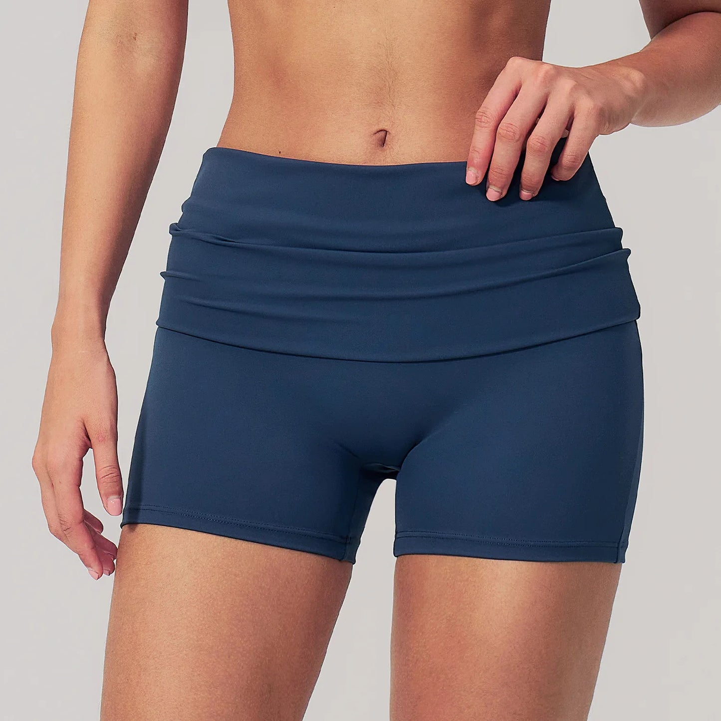 Summer Fold Over Waist Fitness Shorts Women Workout Shorts Yoga Shorts Lift Butt Fitness Shorts Women Running Push Up Gym Shorts