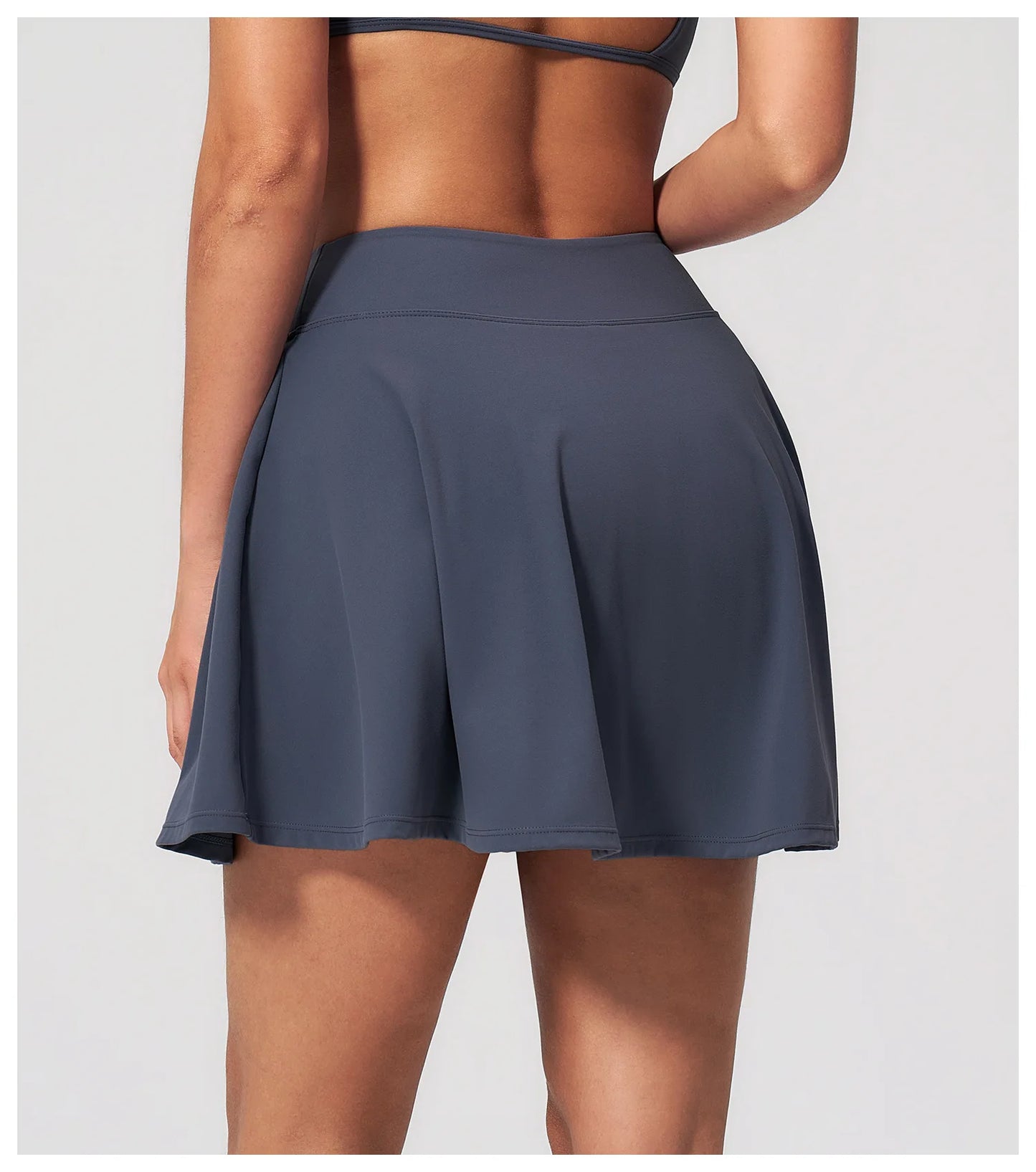 Yoga Short Skirt Women's Sports Short Skirt Quick Drying Running Fitness Badminton Skirt Half Body Anti Light Tennis Skirt Women