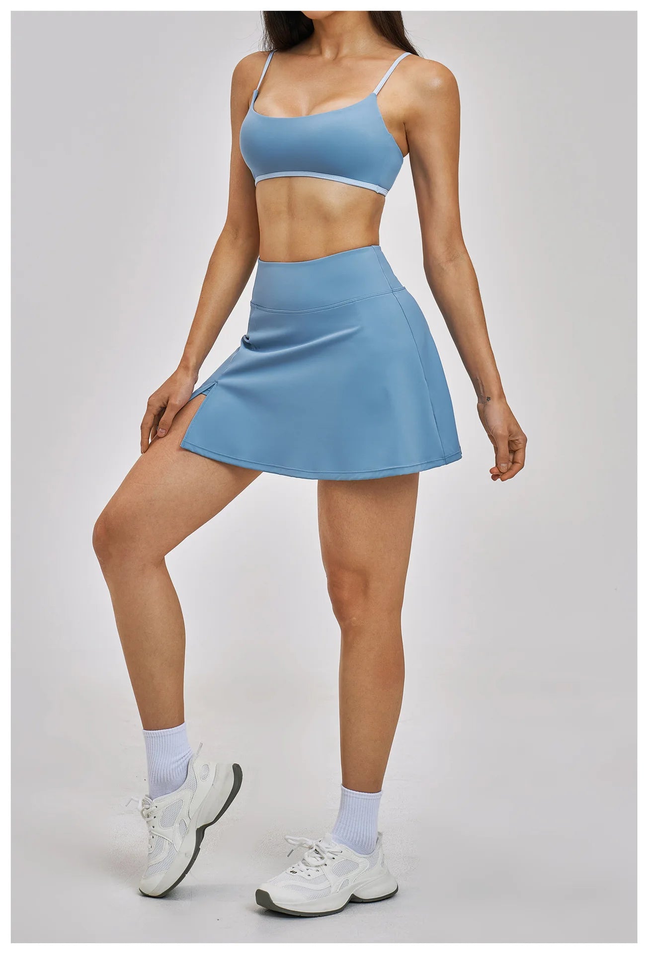 Outdoor Sports Yoga Skirt Women Badminton Tennis Skirt High Waist Breathable Sweat Skirt Active Athletic Yoga Fitness Skirt