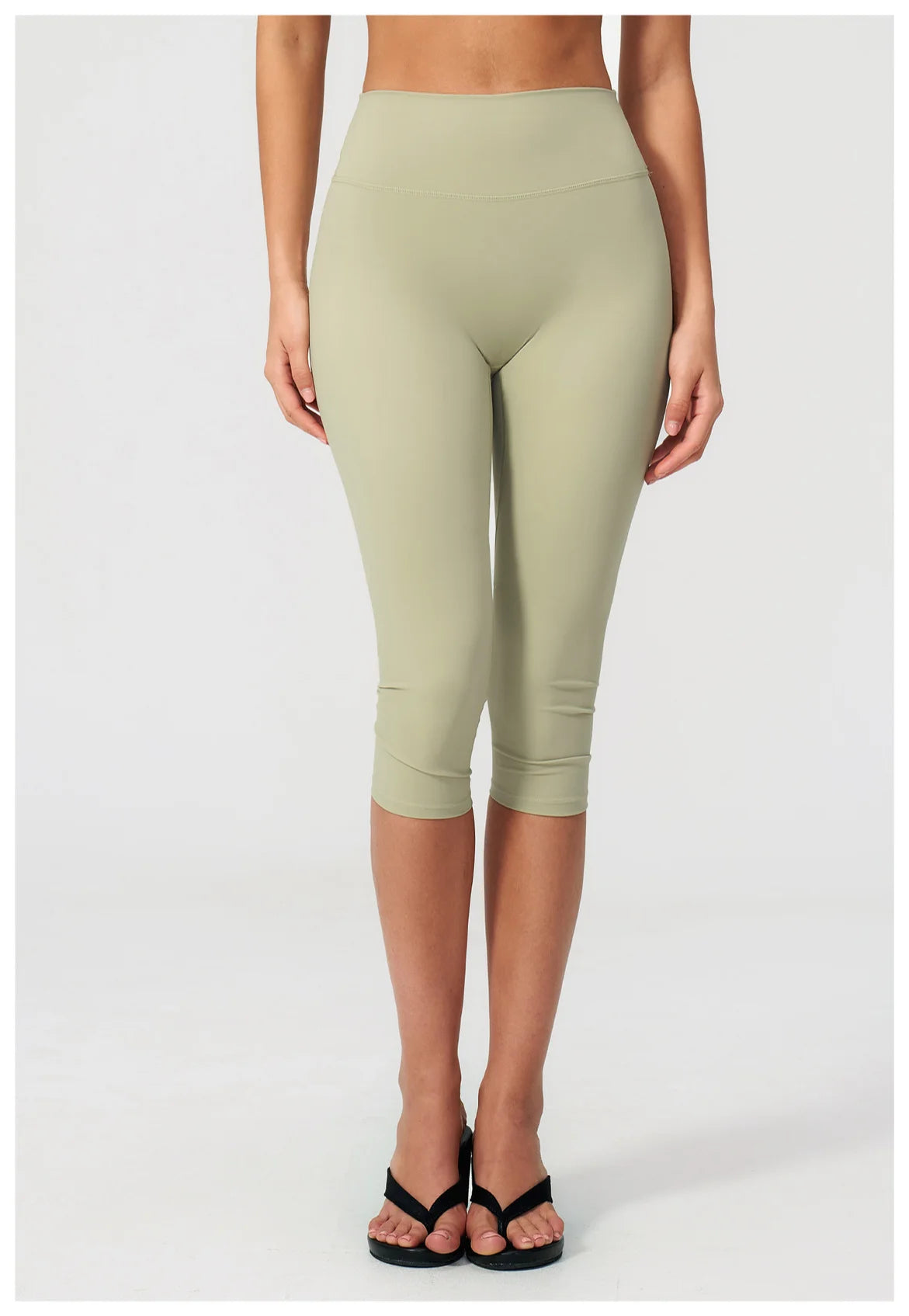 Yoga Pants Women Cropped Pants Sports Pants Fitness Leggings Tights Breathable Quick-drying High Waist Running Workout Pants