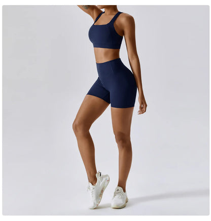 Sports Short Women Yoga Legging Shorts Squat Proof High Waist Running Fitness Shorts Quick Drying Cycling Workout Gym Shorts