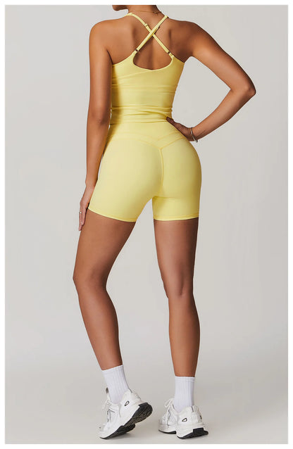JUREN High Waist Sports Short Women Yoga Shorts Breathable Fitness Tight Women Yoga Legging Shorts Cycling Athletic Gym Shorts