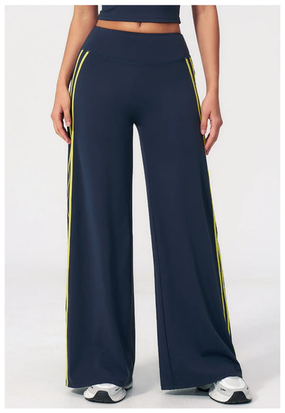 JUREN Straight Leg Bottoms Women's Mid-Waist Yoga Pants Gym Leggings Workout Leggings Naked Feel Pilates Running Sports Trousers