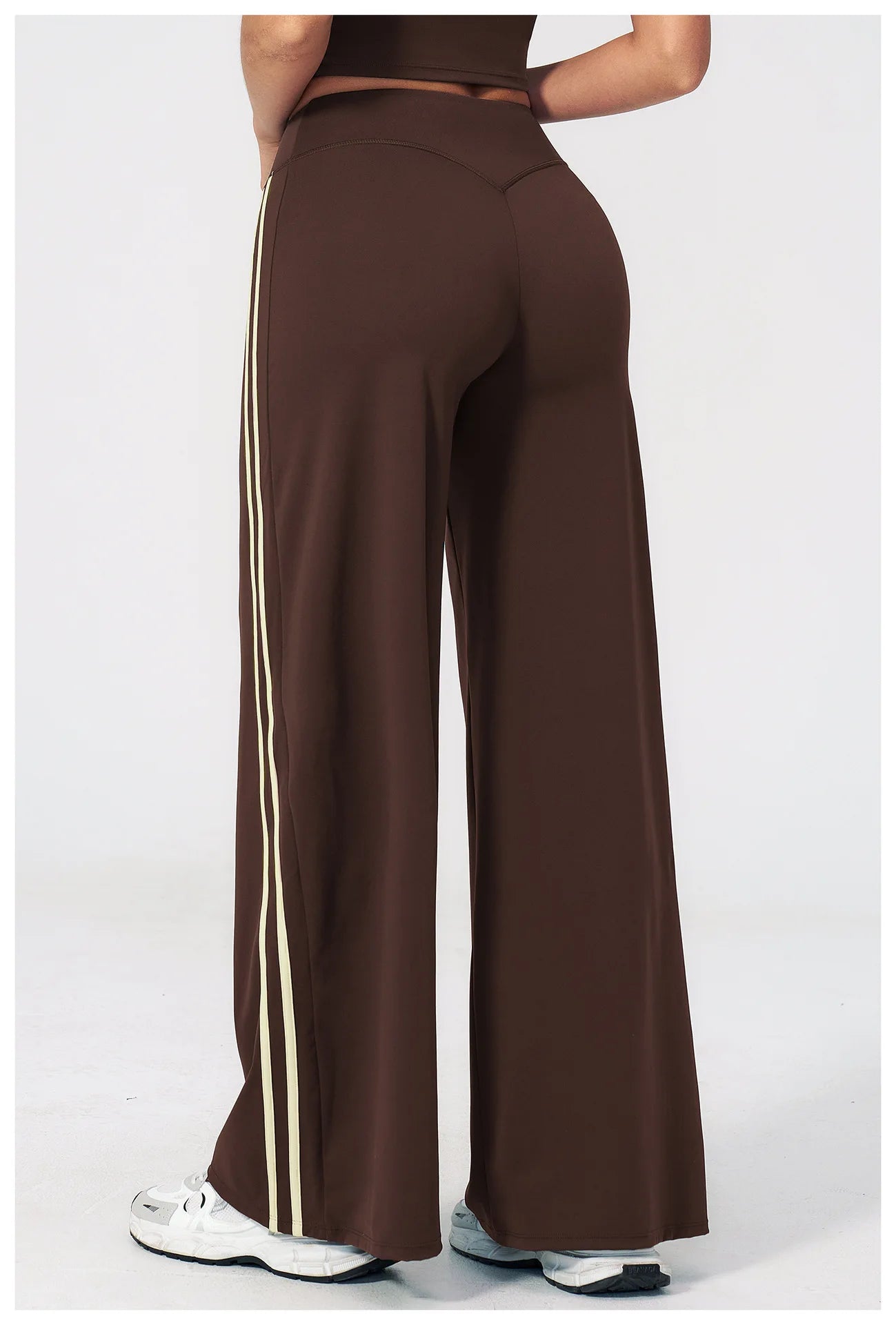 JUREN Straight Leg Bottoms Women's Mid-Waist Yoga Pants Gym Leggings Workout Leggings Naked Feel Pilates Running Sports Trousers