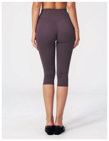 Women's High Waist Yoga Capri Pants Butt Lift Leggings Squat Proof Tummy Control Workout Sports Breathable Running Summer Tights