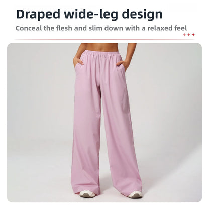 New Summer Sun Protection And Cool Yoga Pants For Women Breathable Outdoor Running Sports Pants Fitness Quick Drying Loose Pants