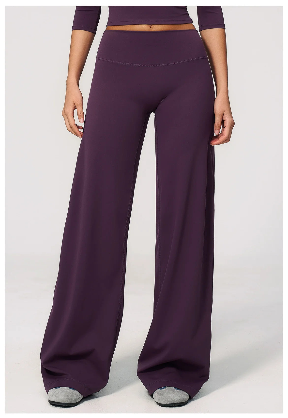 Yoga Pants Women Straight Leg Bottoms Women's Mid-Waist Fitness Pants Gym Leggings Naked Feel Pilates Running Sports Trousers