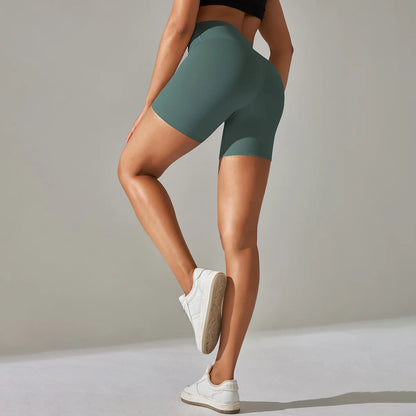 Seamless Yoga Shorts Women Fitness Shorts Running Cycling Shorts Breathable Sports Leggings High Waist Summer Workout Gym Shorts