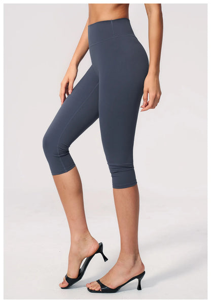 Women's High Waist Yoga Capri Pants Butt Lift Leggings Squat Proof Tummy Control Workout Sports Breathable Running Summer Tights