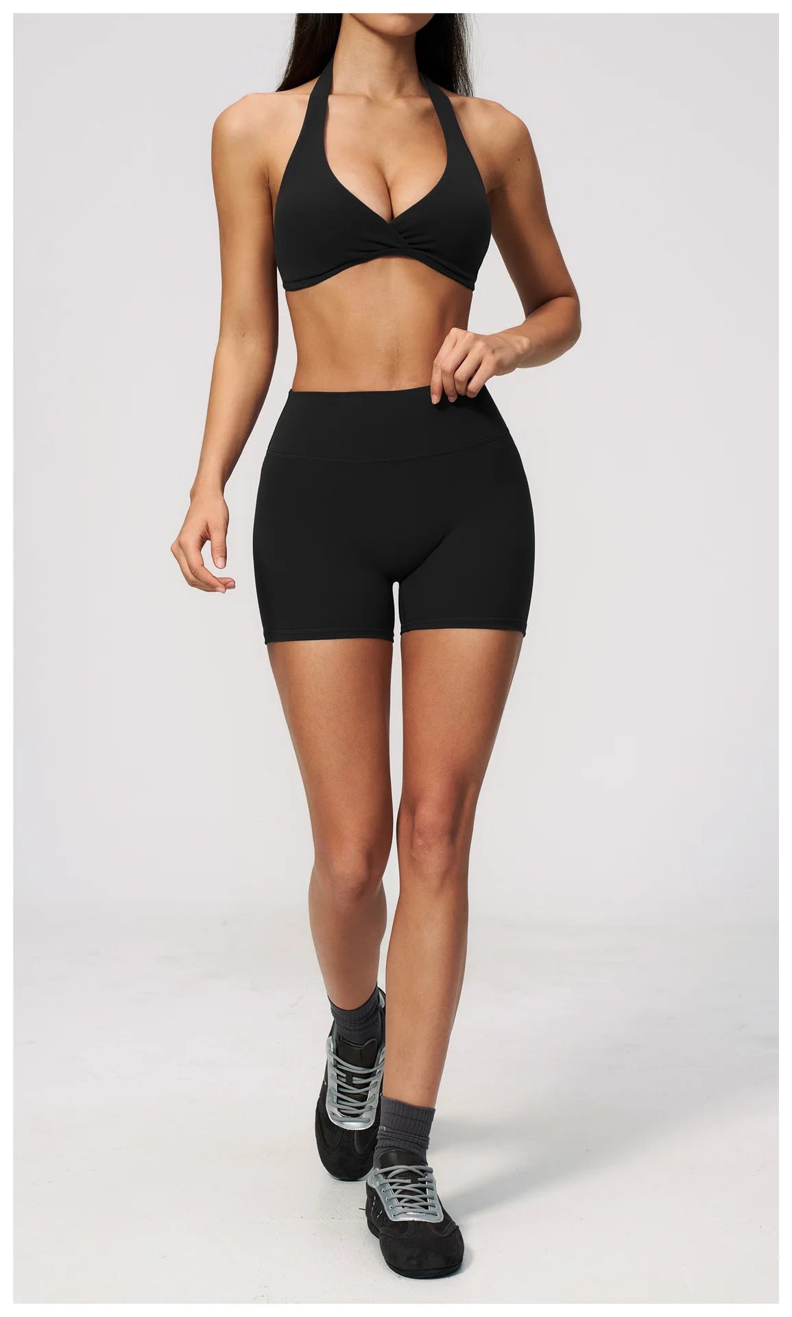Summer Sports Bra Women Sexy Halter Top High Support Push-up Open Back Gym Wear Impact Fitness Bra Yoga Yops Workout Underwear