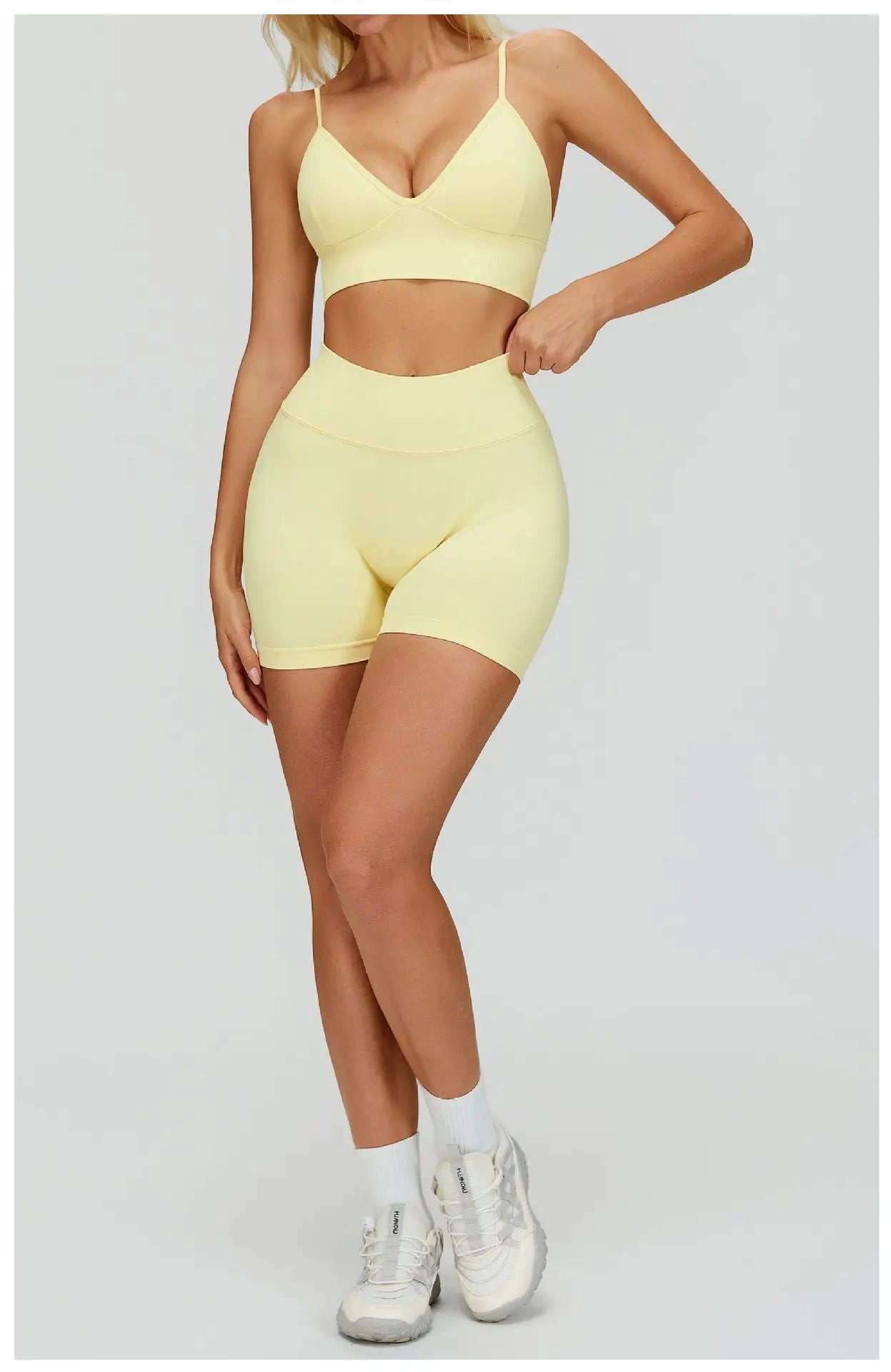 Seamless Yoga Shorts Women High Waist Workout Shorts Fitness Shorts Yoga Lift Butt Fitness Ladies Yoga Gym Running Short Pants