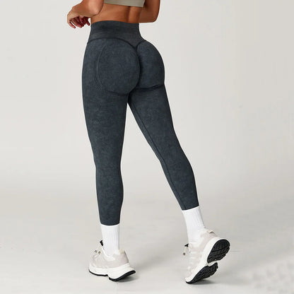 Yoga Pants Seamless Fitness Legging Women Sports Yoga Pant High Waist Ribbed Gym Clothes Fitness Workout Wear Scrunch Bum Tights