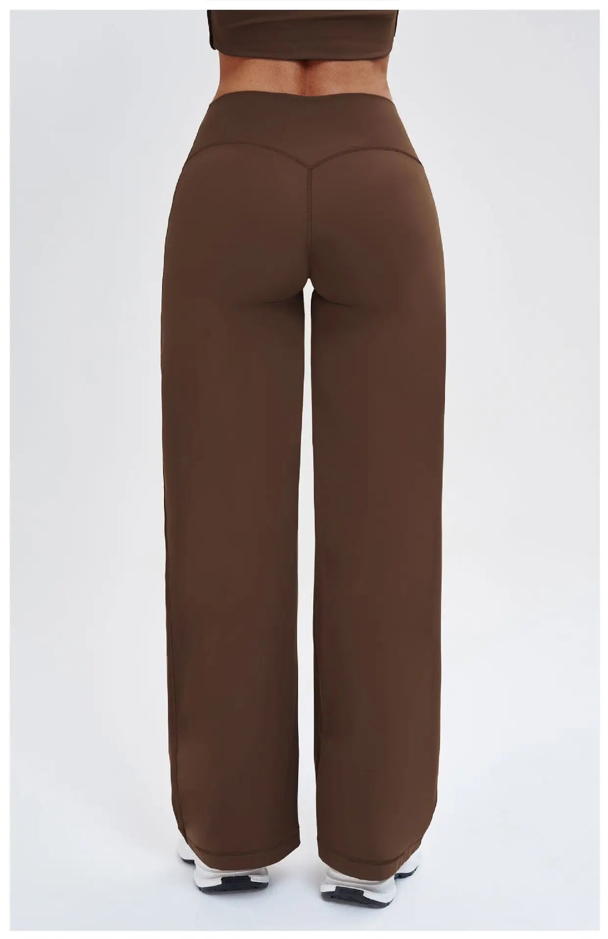 Yoga Pants Women Straight Leg Bottoms Women's Mid-Waist Fitness Pants Gym Leggings Naked Feel Pilates Running Sports Trousers