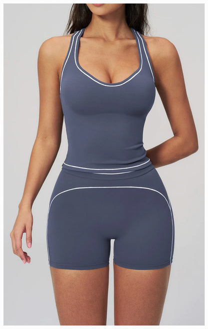 Women's Tank Top Push-Up Sports Bra Hollow Breathable Fitness Underwear Summer Gym Bra Yoga Vest Sexy Running Tops Sportswear
