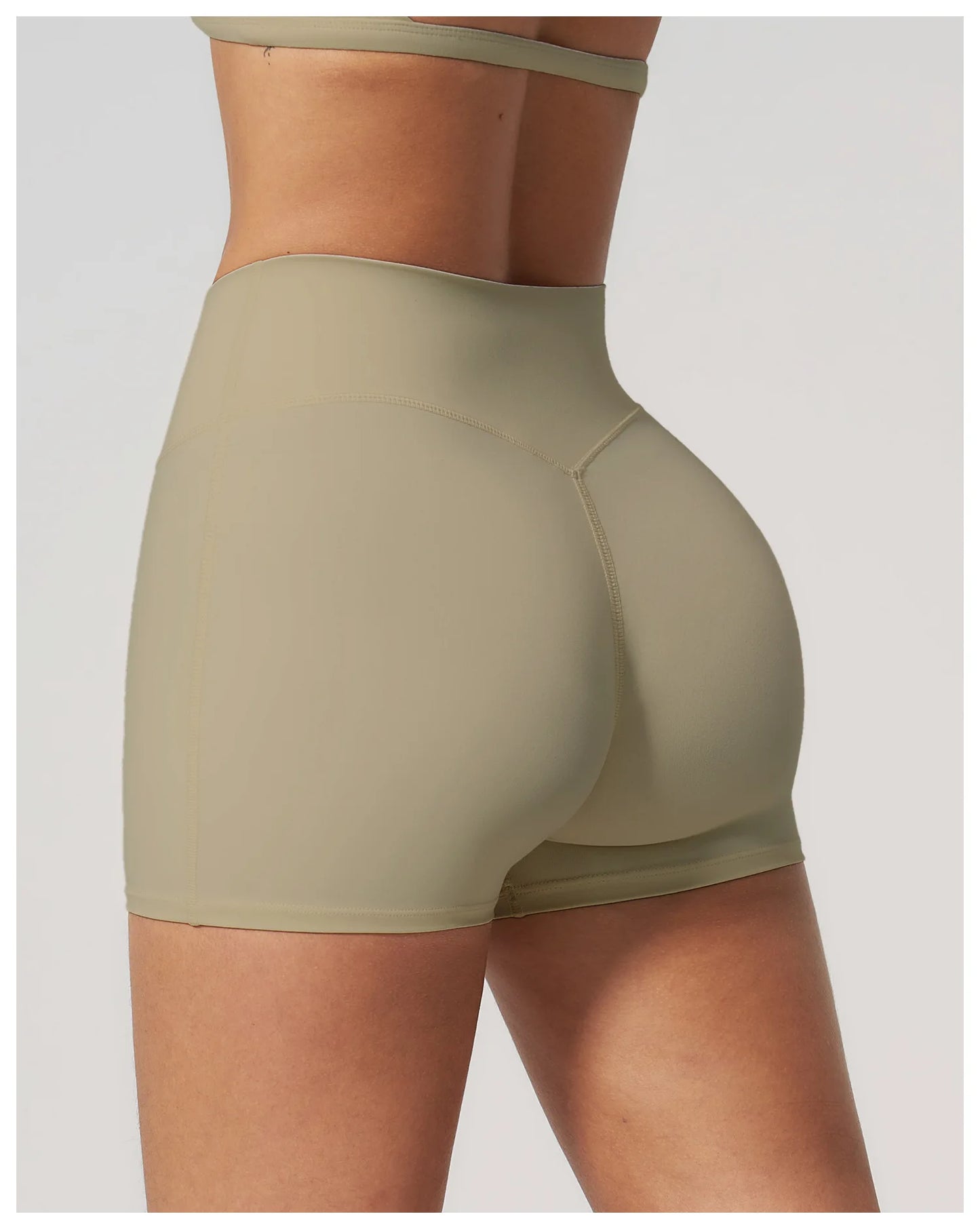 JUREN Yoga Shorts Women Fitness Shorts Running Cycling Shorts Breathable Sports Leggings High Waist Summer Workout Gym Shorts