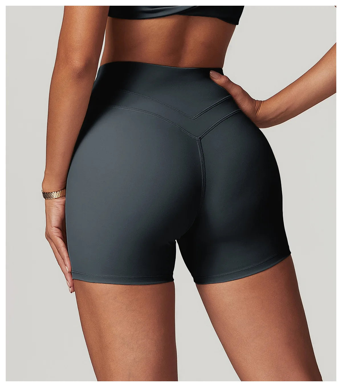 JUREN High Waist Sports Short Women Yoga Shorts Breathable Fitness Tight Women Yoga Legging Shorts Cycling Athletic Gym Shorts