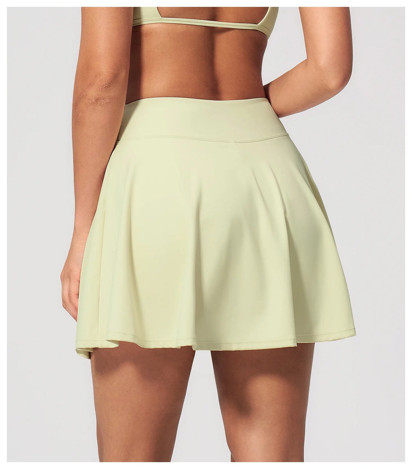 Yoga Short Skirt Women's Sports Short Skirt Quick Drying Running Fitness Badminton Skirt Half Body Anti Light Tennis Skirt Women