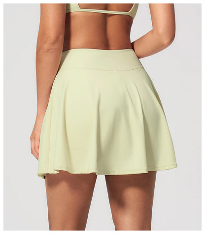 Yoga Short Skirt Women's Sports Short Skirt Quick Drying Running Fitness Badminton Skirt Half Body Anti Light Tennis Skirt Women