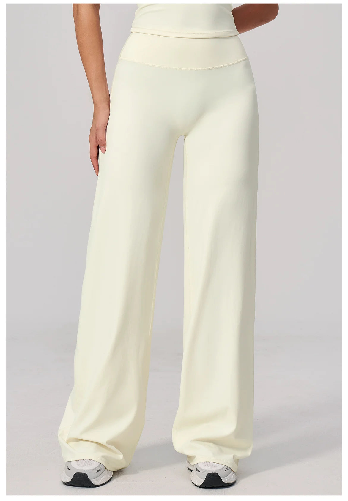 High Waist Wide Leg Yoga Pants Women Butt Lift Workout Trousers Flare Leggings Tummy Control Gym Fitness Straight Leg Bottoms