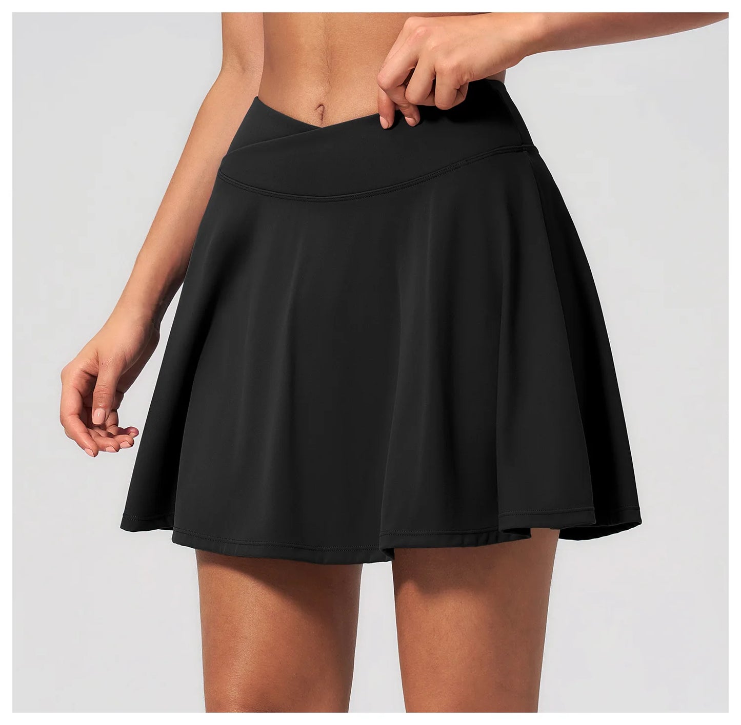 Yoga Short Skirt Women's Sports Short Skirt Quick Drying Running Fitness Badminton Skirt Half Body Anti Light Tennis Skirt Women