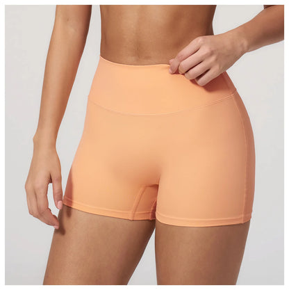JUREN Yoga Shorts Women Fitness Shorts Running Cycling Shorts Breathable Sports Leggings High Waist Summer Workout Gym Shorts