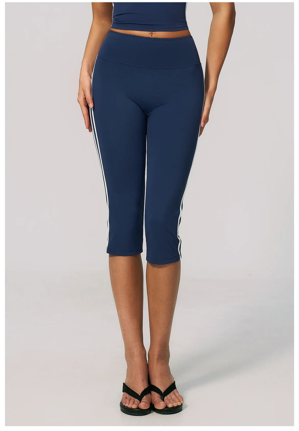 Yoga Capri Pants Women Fitness Leggings Running Cycling Pants Breathable Sports Leggings High Waist Summer Workout Gym Clothing