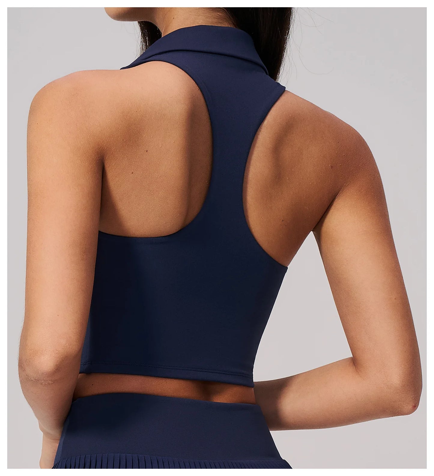 Women's Yoga Tank Push Up Workout Top Quick-Dry Collar Gym Sports Vest Running Female Running Tight Top Women Fitness Underwear