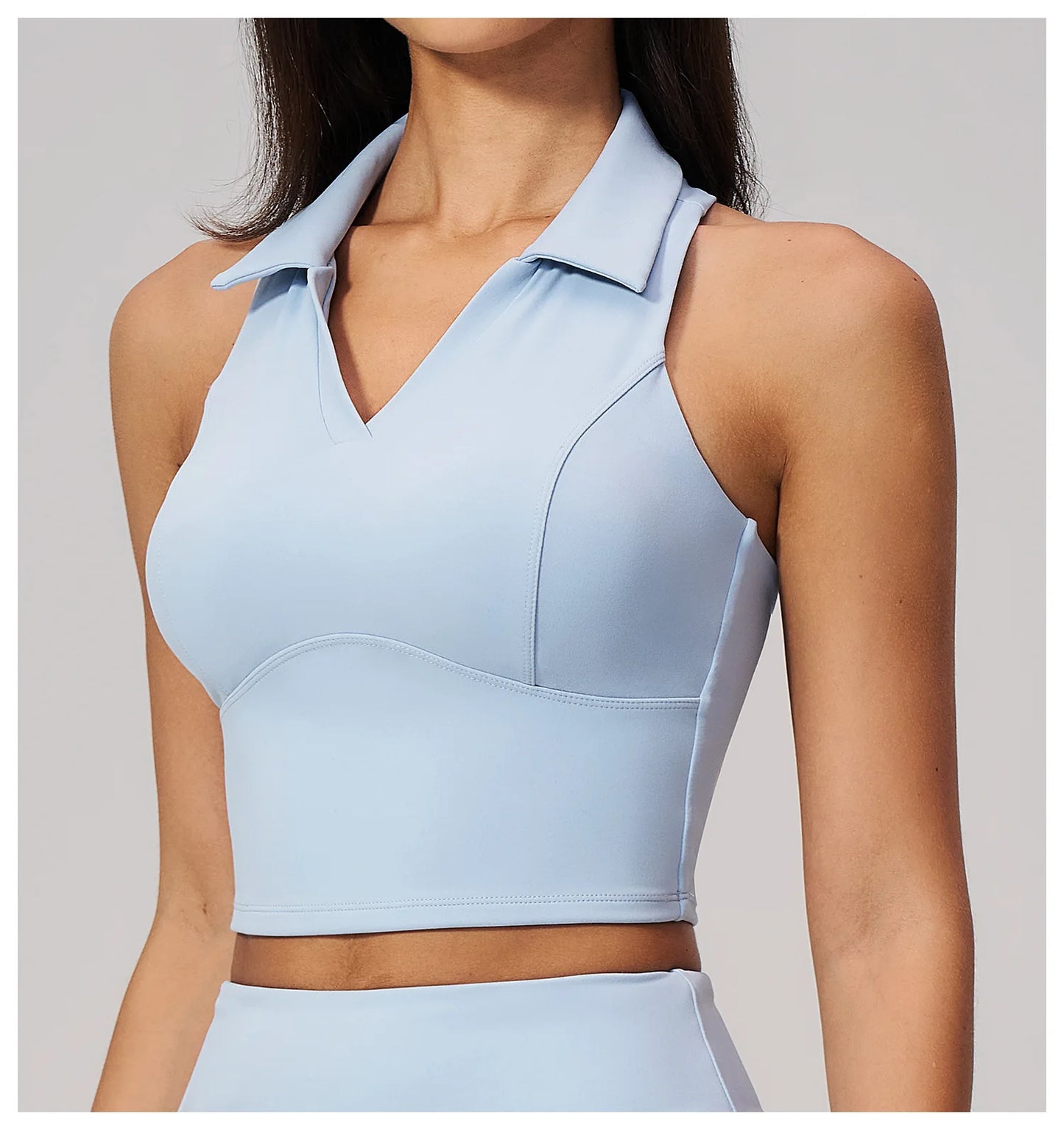 Women's Yoga Tank Push Up Workout Top Quick-Dry Collar Gym Sports Vest Running Female Running Tight Top Women Fitness Underwear