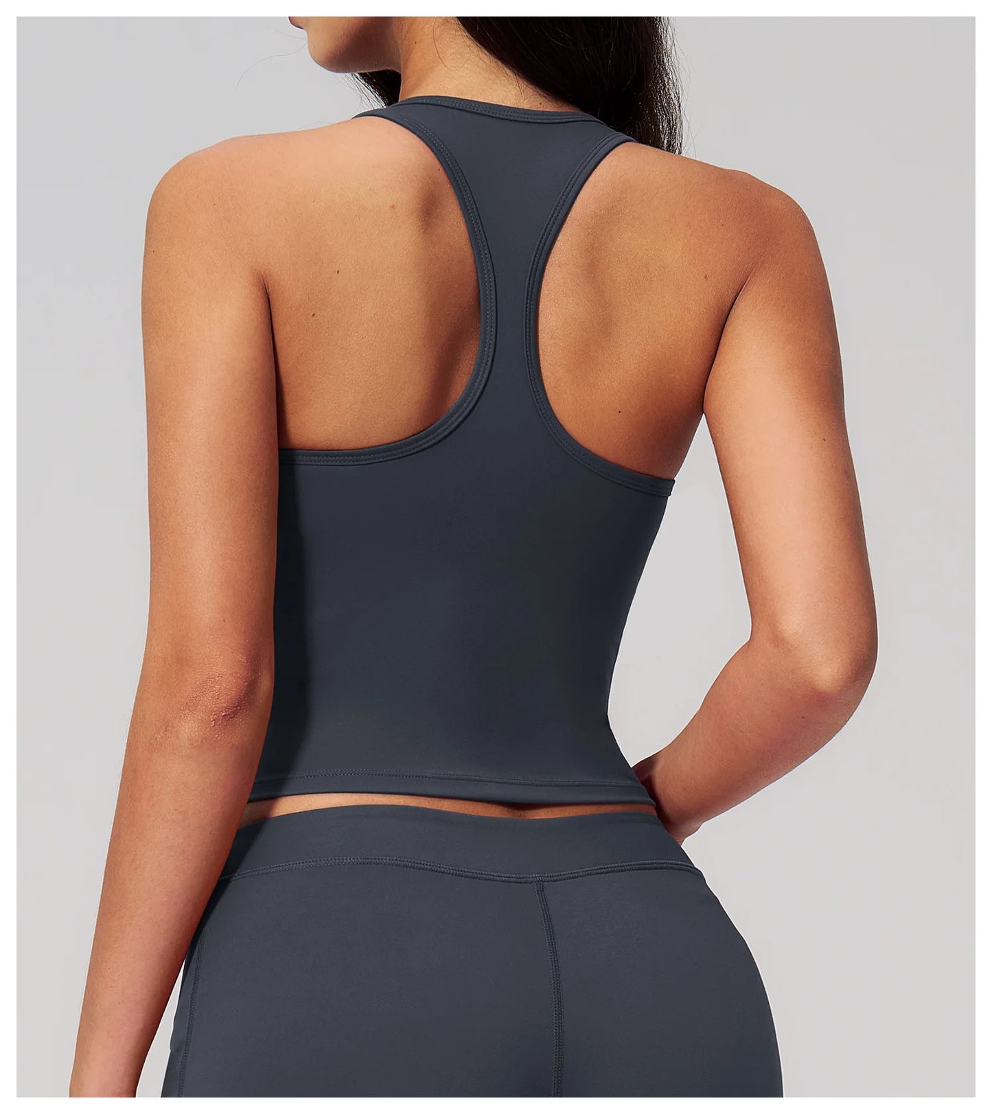 Yoga Vest Women Running Top Tank Top Short Sleeve I-shape Backless Gym Bra Running Workout Top Solid Color Nylon Fitness Top