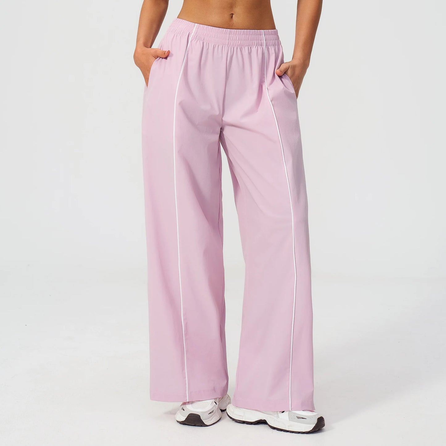 Yoga Pants Women's Sun Protection Pants Contrasting Lines Sports Pants Breathable Uv Resistant Breathable Loose Sports Pants