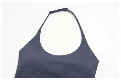 Summer Sports Halter Yoga Top Gym Vest Woman Backless Tank Tops Seamless Push Up Sport Bra Running Vest Workout Top Activewear