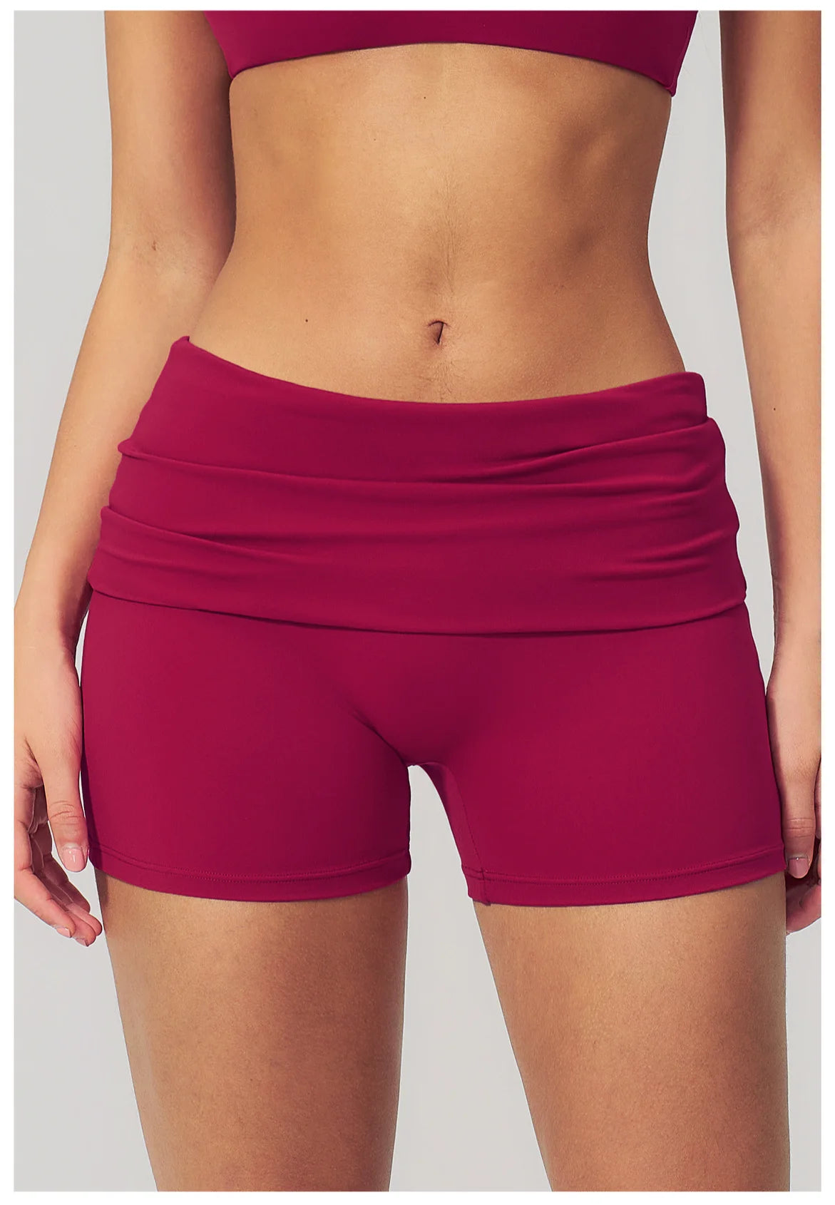 Summer Women Fitness Workout Shorts Yoga Shorts Fold Over High Waist Lift Butt Fitness Shorts Women Running Push Up Gym Shorts